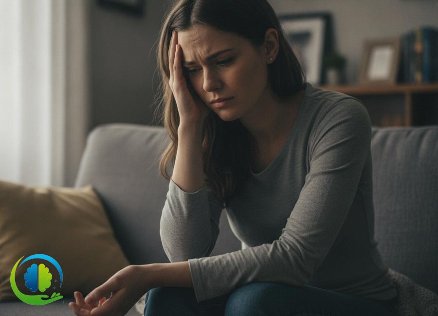 فرد در حال استراحت به دلیل سردرد
