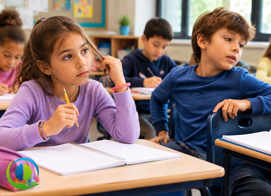 دختر مبتلا به ADHD با نشانه های بی توجهی