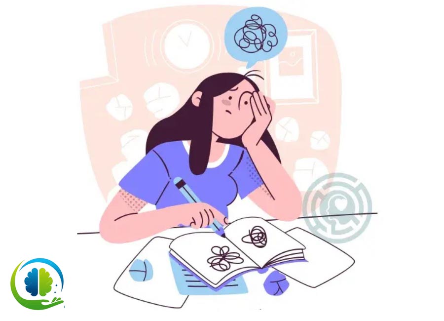 فردی در حال انجام فعالیت خلاقانه برای آرامش ذهن